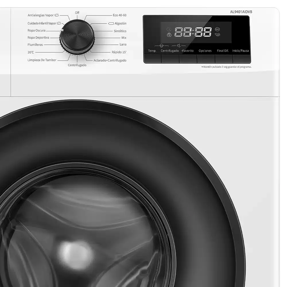 LAVADORA 9KG 1400 RPM A - Imagen 2